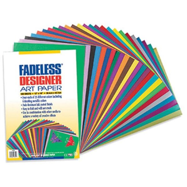 Pacon Corporation Pacon Corporation PAC57650 Fadeless Designer Paper Assorted 12X18 100 Sheets PAC57650 - main
